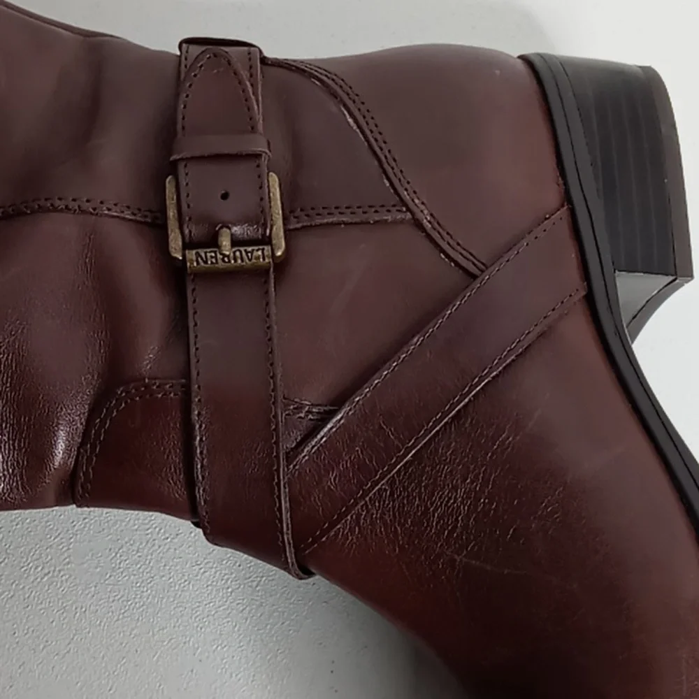 Lauren - Ralph Lauren Tall Leather Riding Boots - Maryann -Brown - 6B